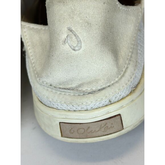 Olukai Women's 20379-4R4R Size 8.5 White Pehuea Li Sneakers Shoes Lace Up EUC - Picture 7 of 10